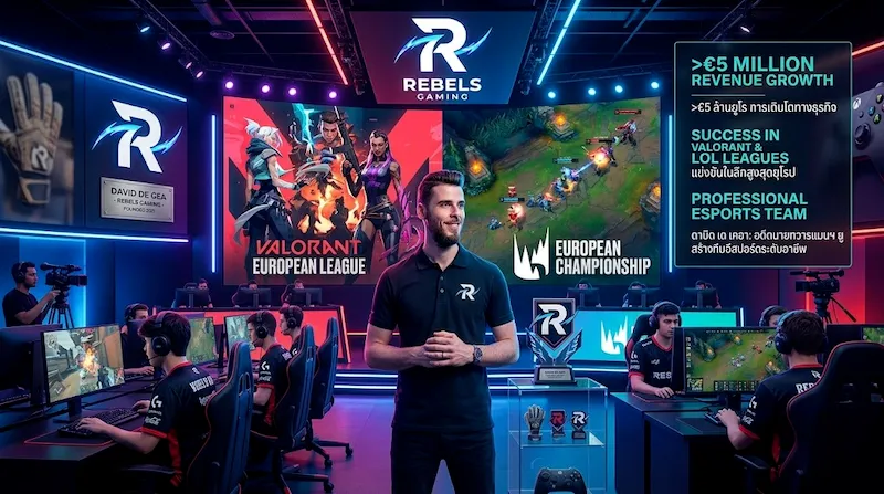 ดาบิด เด เคอา กับทีม Rebels Gaming ธุรกิจนักฟุตบอล สายอีสปอร์ตระดับอาชีพ