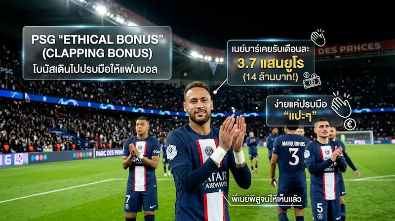 นักเตะเปแอสเชรับ โบนัสนักเตะ จากการปรบมือให้แฟนบอลหลังจบเกม